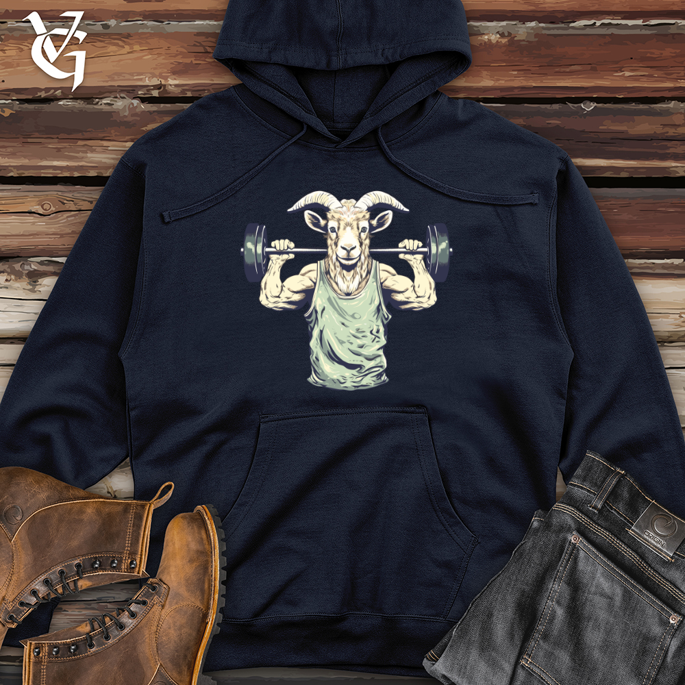 Viking Goods Goat Squat Midweight Hooded Sweatshirt Classic Navy / L