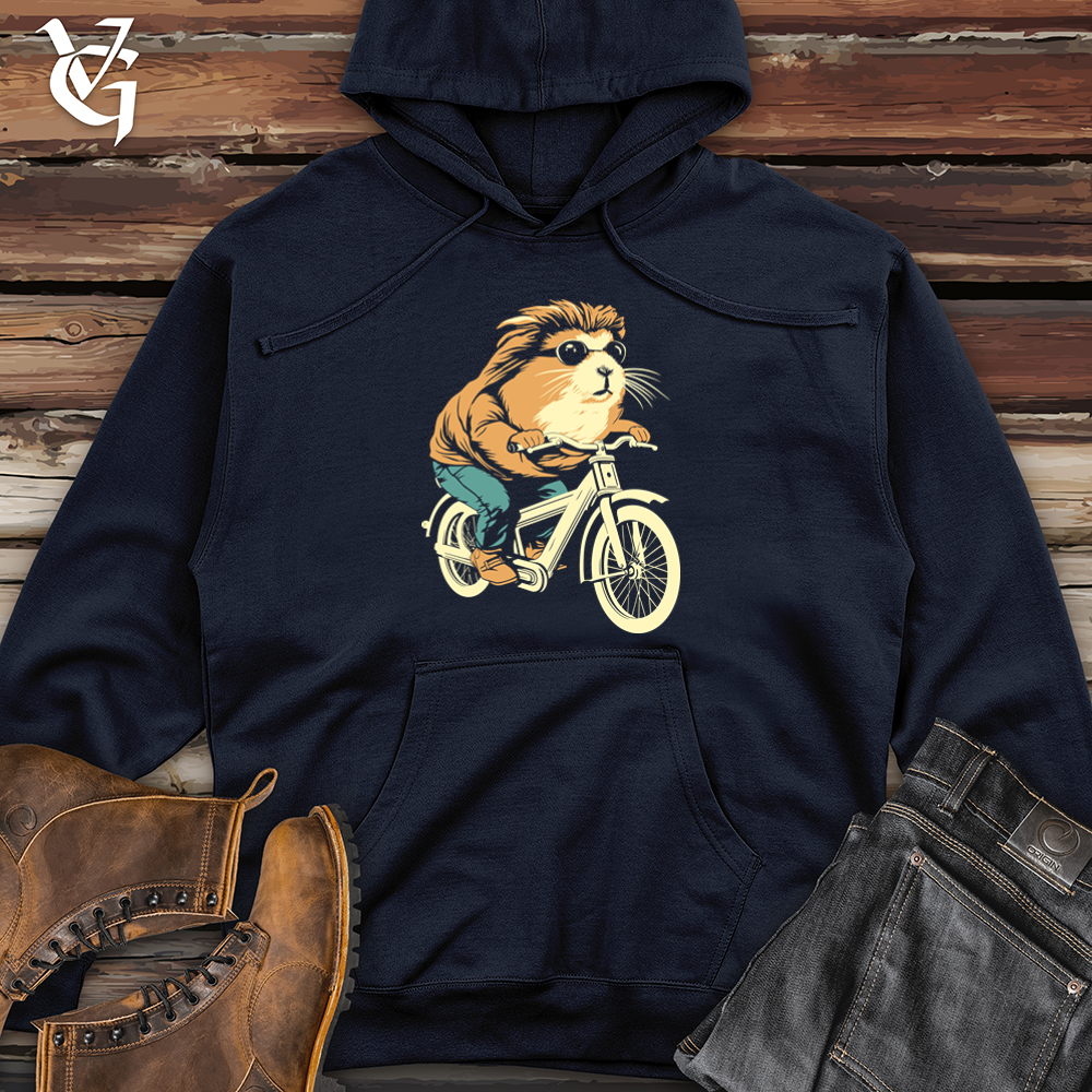Viking Goods Guinea Pig Furry Cyclist Joyride Midweight Hooded Sweatshirt Classic Navy / L