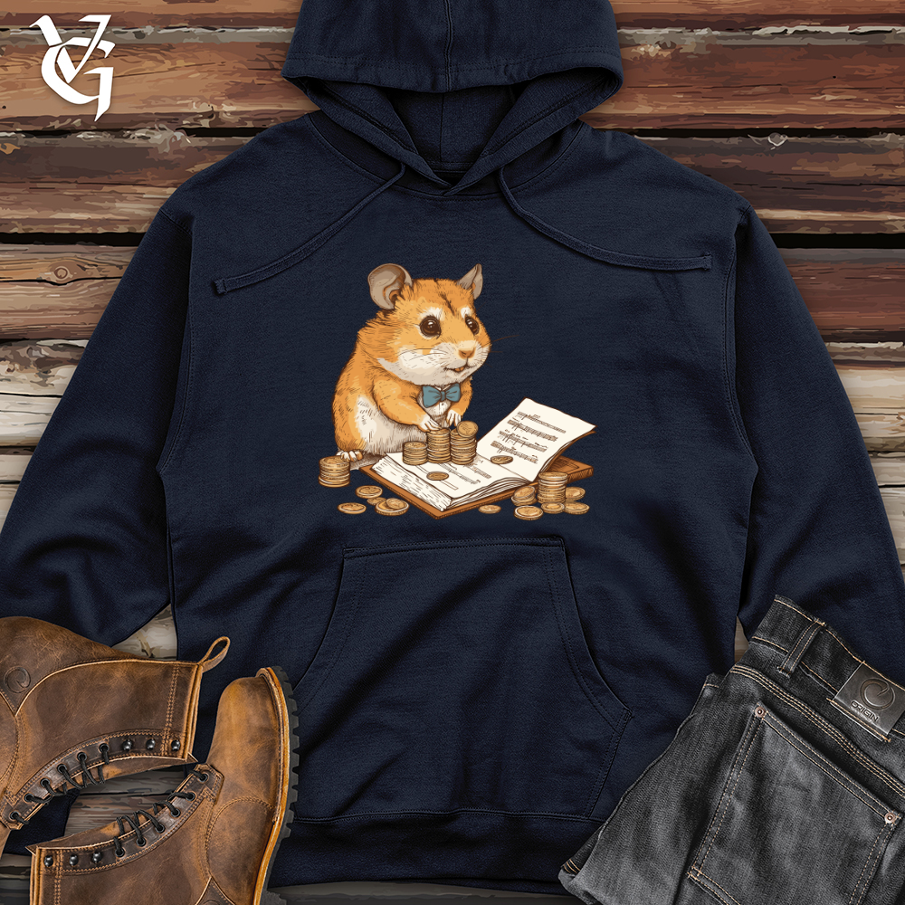 Viking Goods Hamster Finance Manager Midweight Hooded Sweatshirt Classic Navy / L