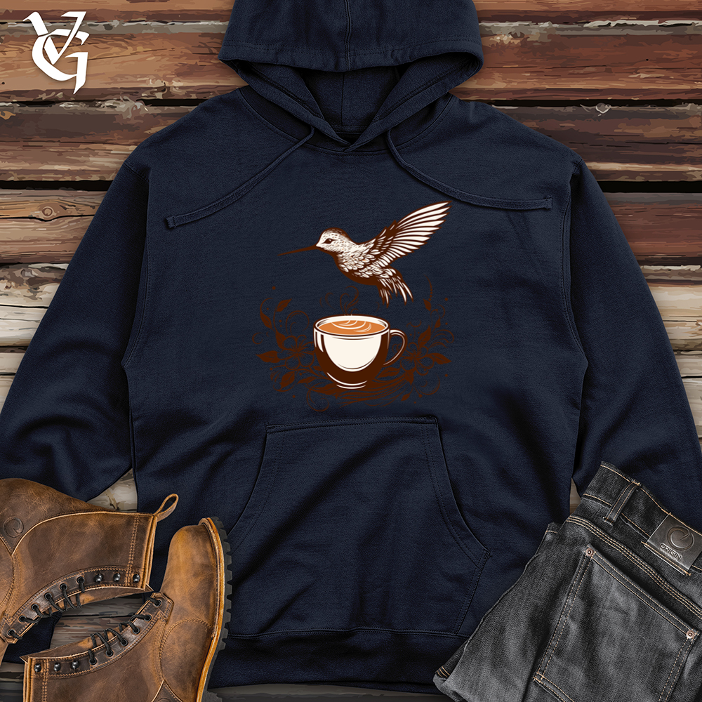 Viking Goods Hummingbird Coffee Crisp Midweight Hooded Sweatshirt Classic Navy / L