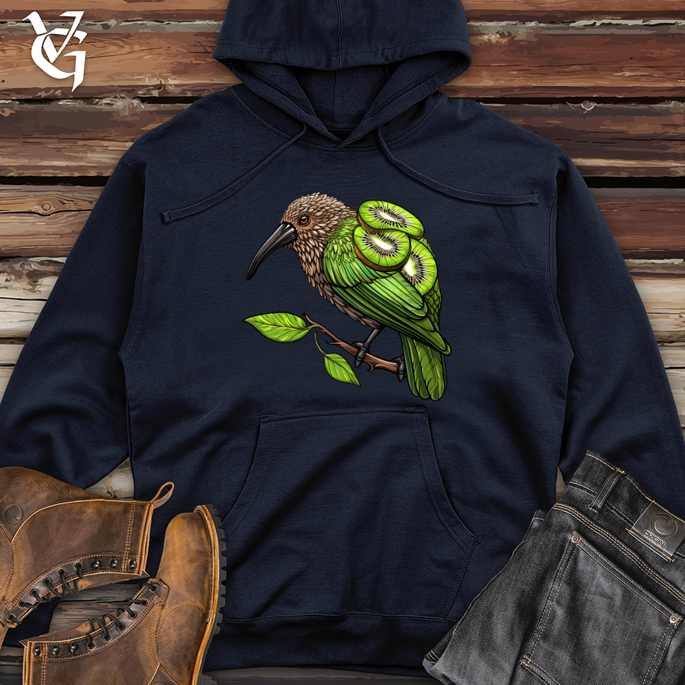 Viking Goods Kiwi Fruit Bird Midweight Hooded Sweatshirt