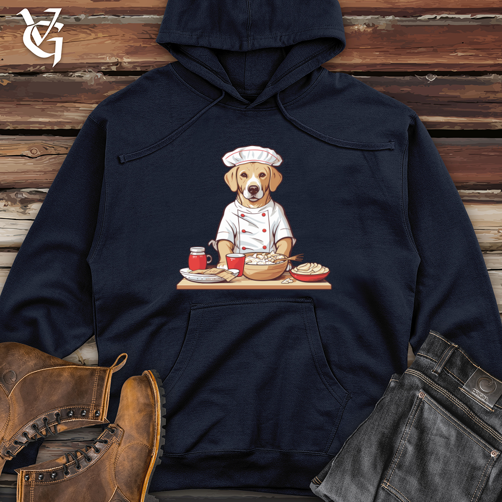 Viking Goods Labrador Gourmet Chef Midweight Hooded Sweatshirt Classic Navy / L