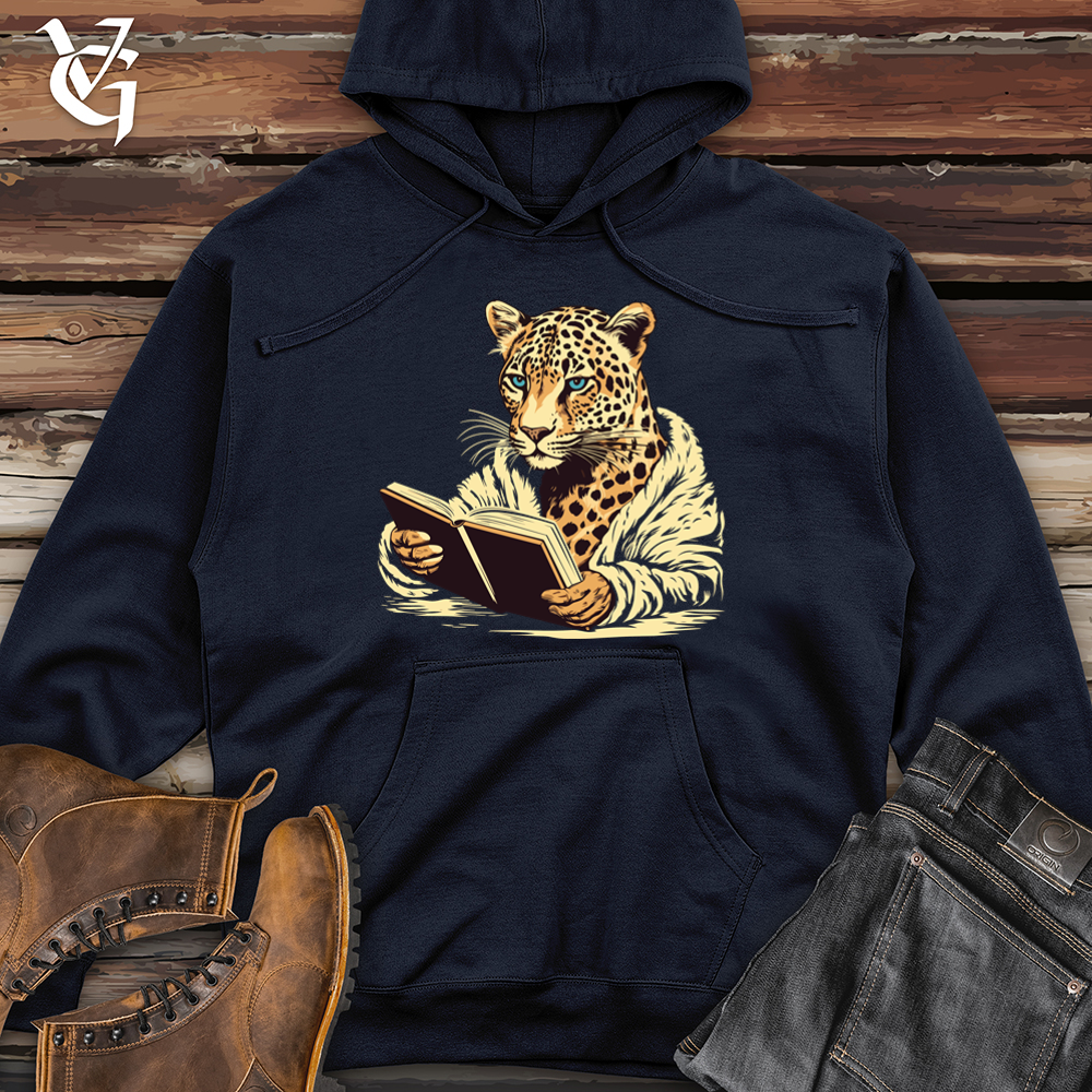 Viking Goods Leopard Book Club Midweight Hooded Sweatshirt Classic Navy / L