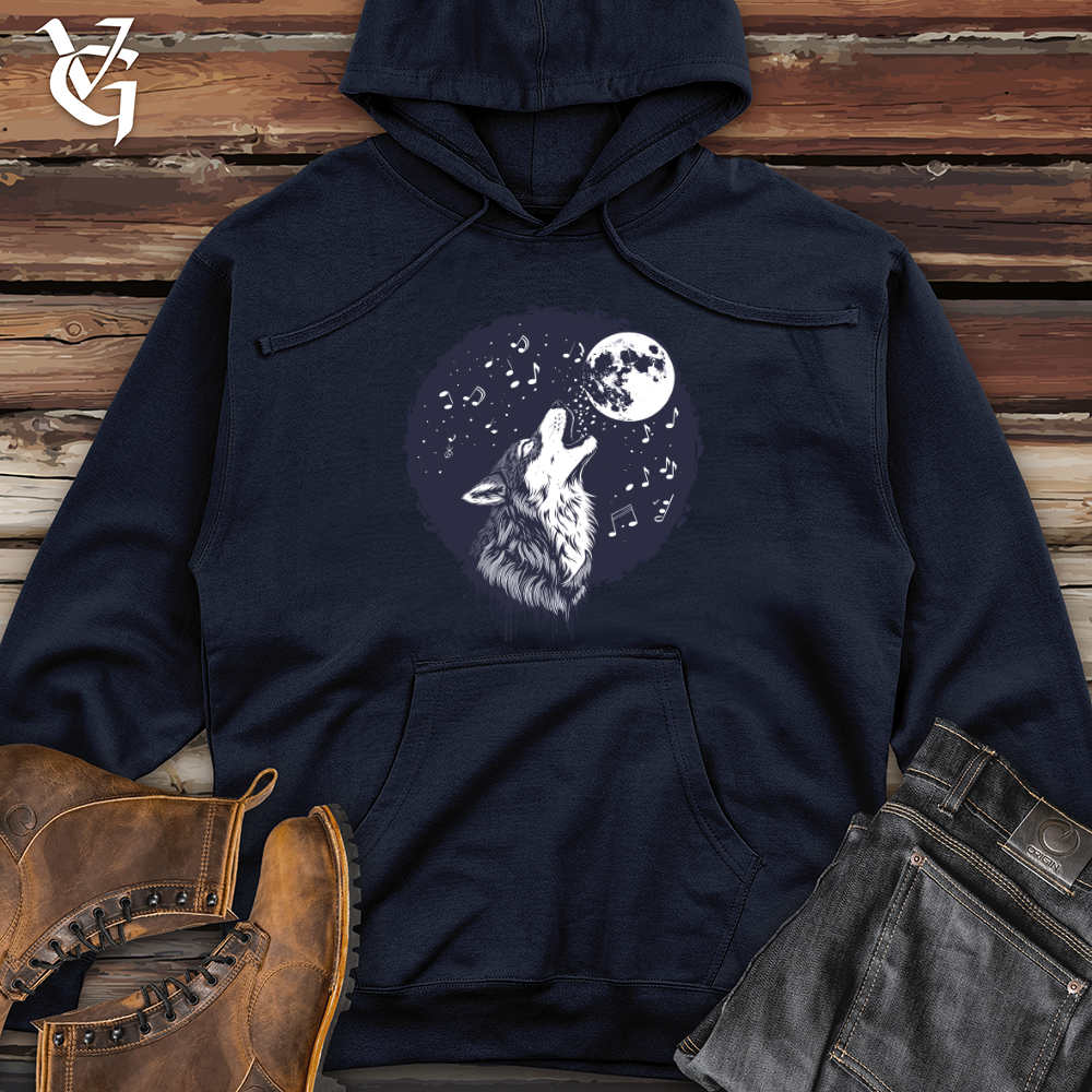 Viking Goods Lunar Wolf Ballad Midweight Hooded Sweatshirt Classic Navy / L