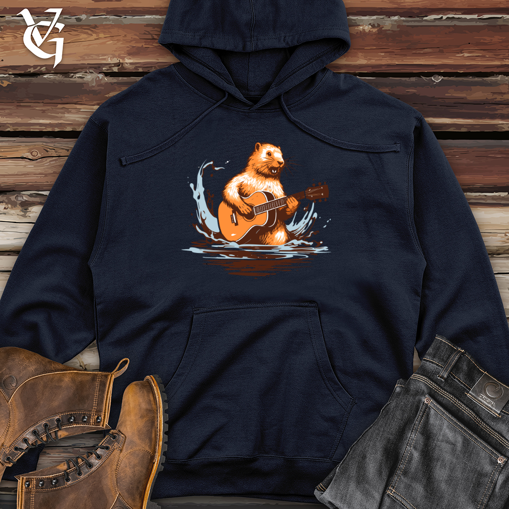 Viking Goods Melody Carving Beaver Midweight Hooded Sweatshirt Classic Navy / L