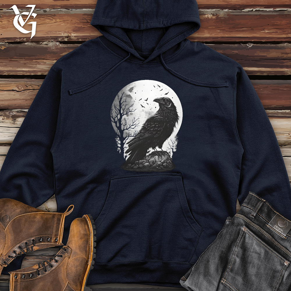 Viking Goods Midnight Raven Perch Midweight Hooded Sweatshirt Classic Navy / L