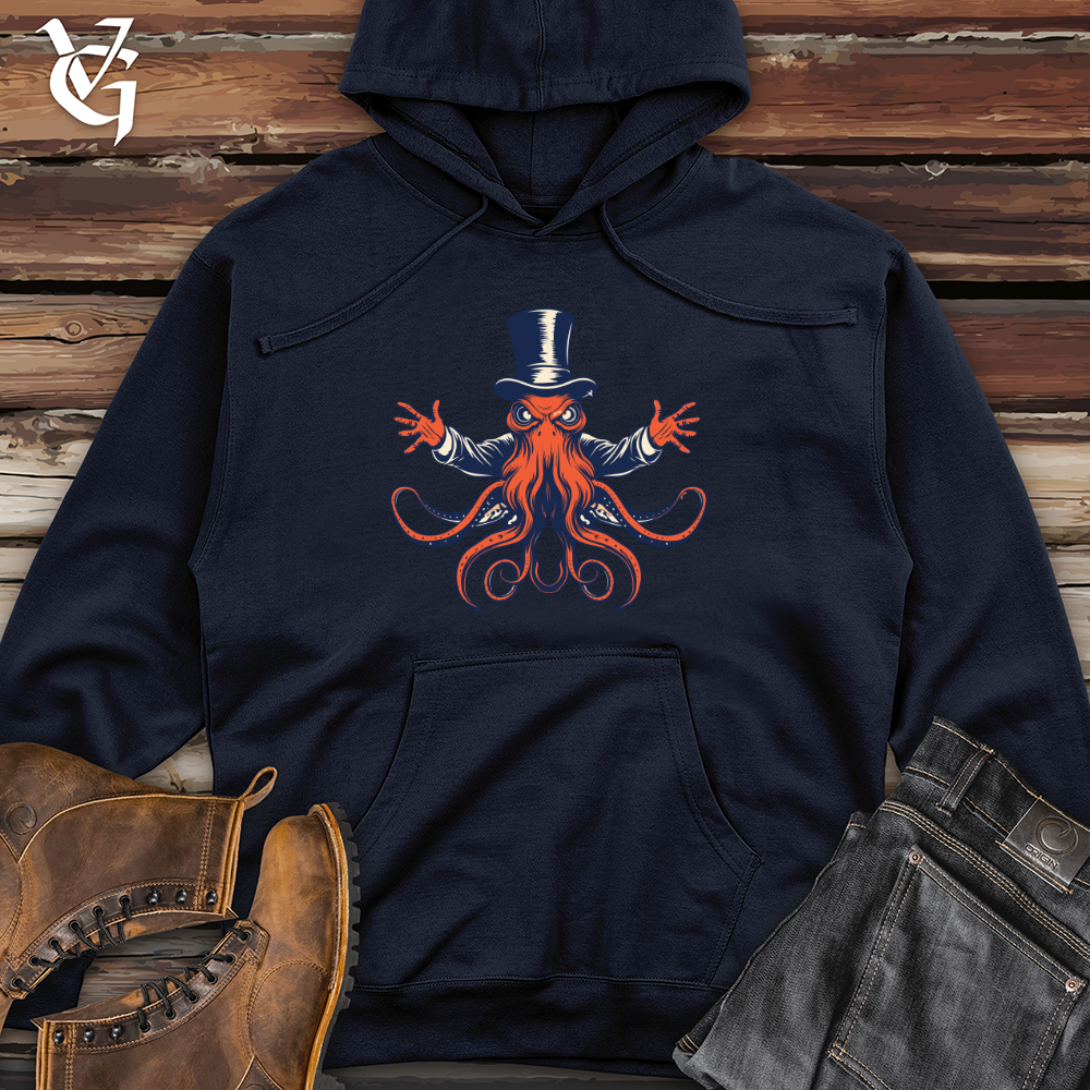 Viking Goods Mystical Cephalopod Midweight Hooded Sweatshirt Classic Navy / L