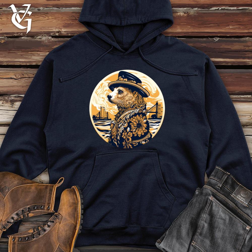 Viking Goods Otter Nautical Elegance Midweight Hooded Sweatshirt Classic Navy / L