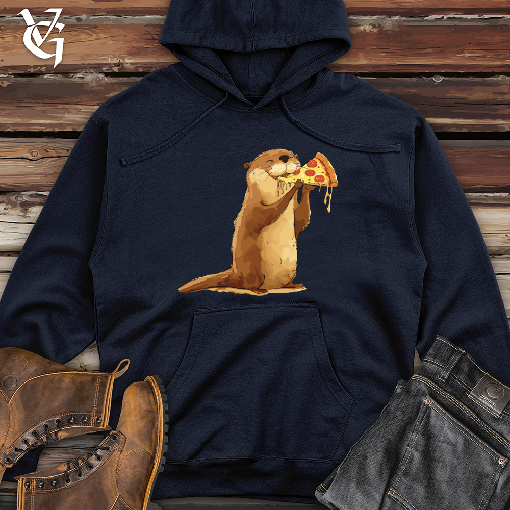 Viking Goods Otter Pizza Munchin Midweight Hooded Sweatshirt Classic Navy / L
