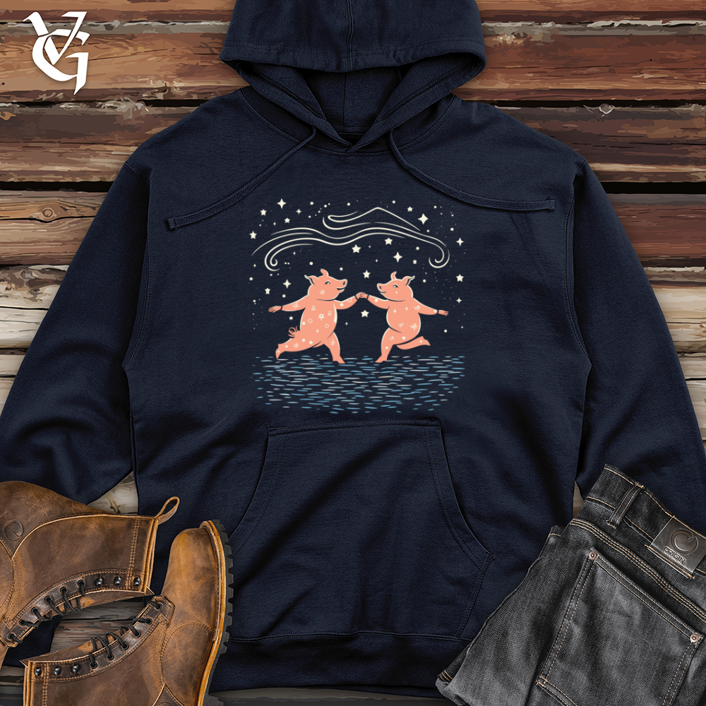 Viking Goods Pigs Cosmic Waltz Midweight Hooded Sweatshirt Classic Navy / L
