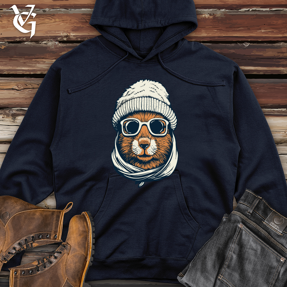 Viking Goods Retro Acorn Cap Midweight Hooded Sweatshirt Classic Navy / L