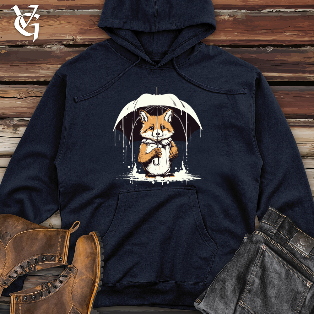 Viking Goods Retro Rain Fox Midweight Hooded Sweatshirt Classic Navy / L