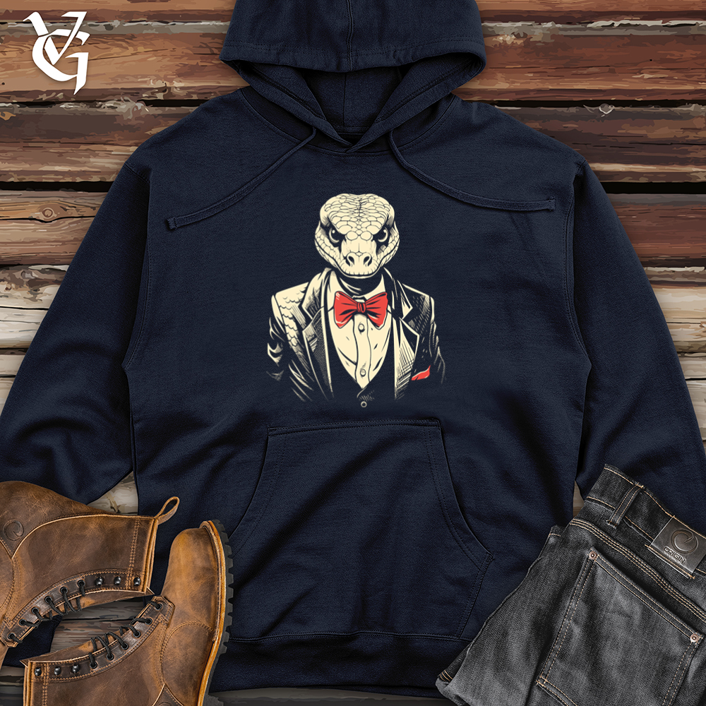 Viking Goods Retro Tuxedo Snake Midweight Hooded Sweatshirt Classic Navy / L