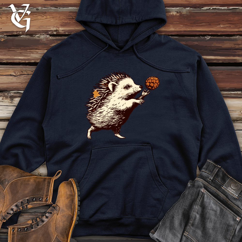 Viking Goods Rustic Leaf Fling Midweight Hooded Sweatshirt Classic Navy / L