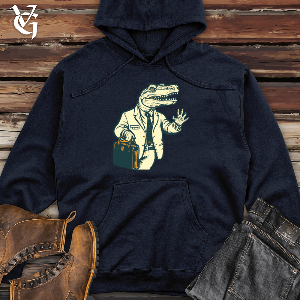 Viking Goods Savvy Gator Midweight Hooded Sweatshirt Classic Navy / L