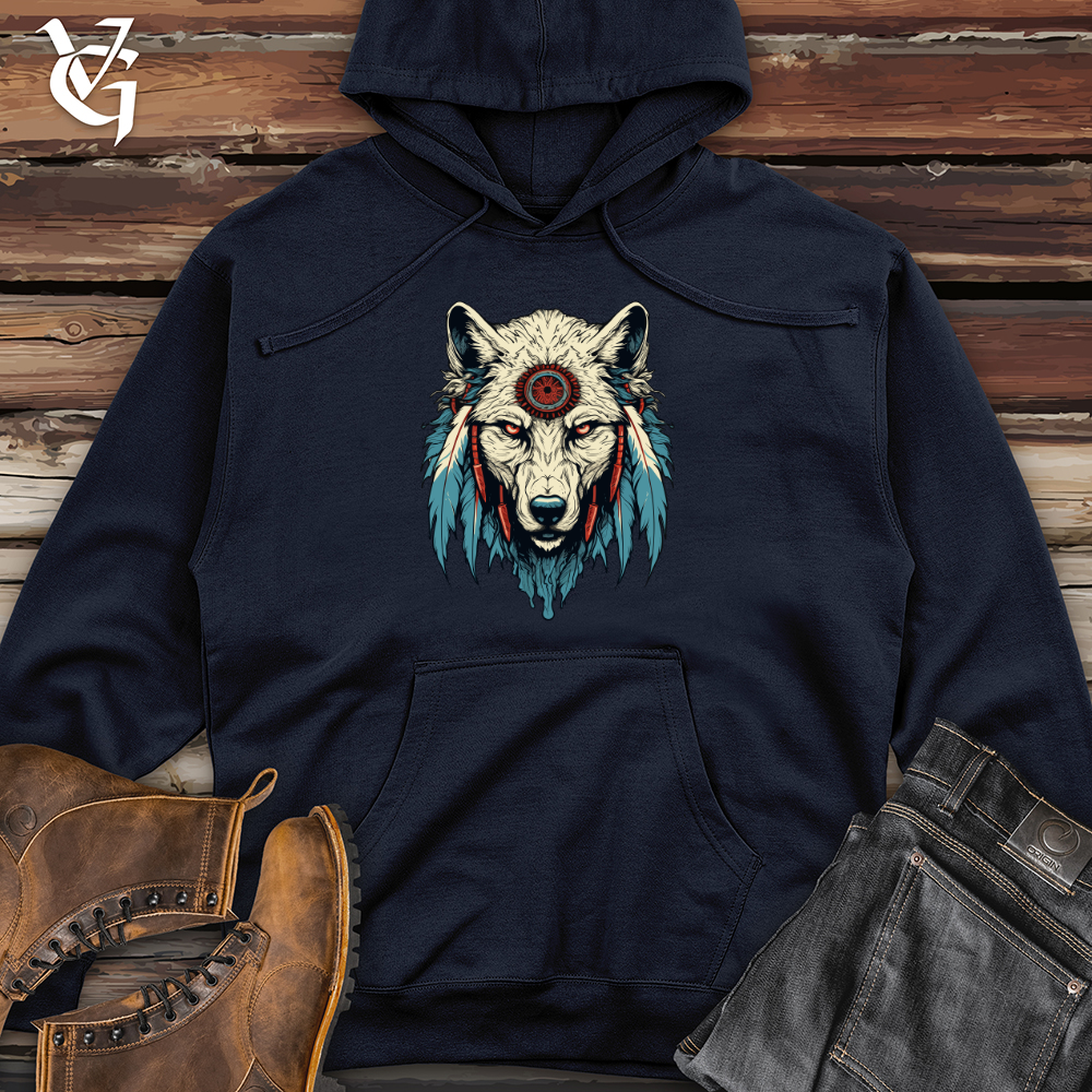 Viking Goods Shadowed Howler Midweight Hooded Sweatshirt Classic Navy / L