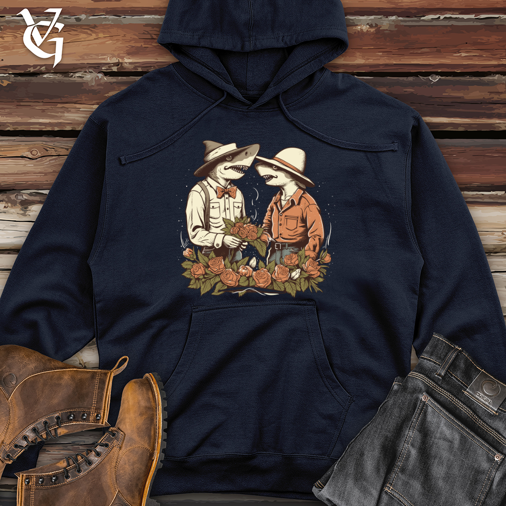 Viking Goods Sharks Gentlemanly Union Midweight Hooded Sweatshirt Classic Navy / L