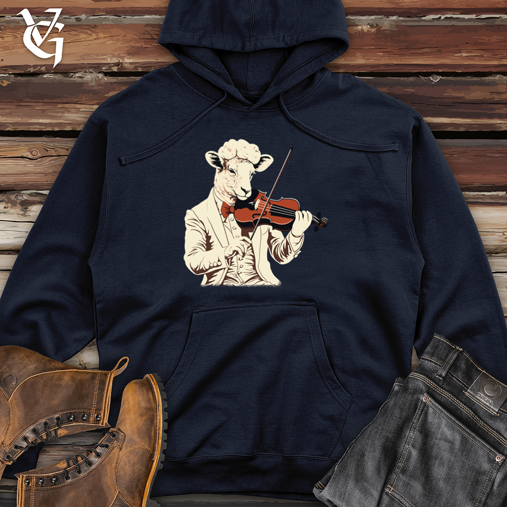 Viking Goods Sheep Violin Virtuoso Midweight Hooded Sweatshirt Classic Navy / L