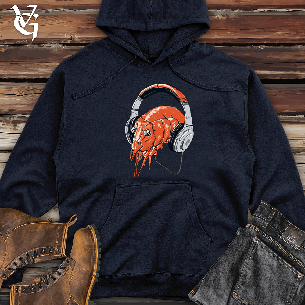 Viking Goods Shrimp Headphone Harmony Midweight Hooded Sweatshirt Classic Navy / L