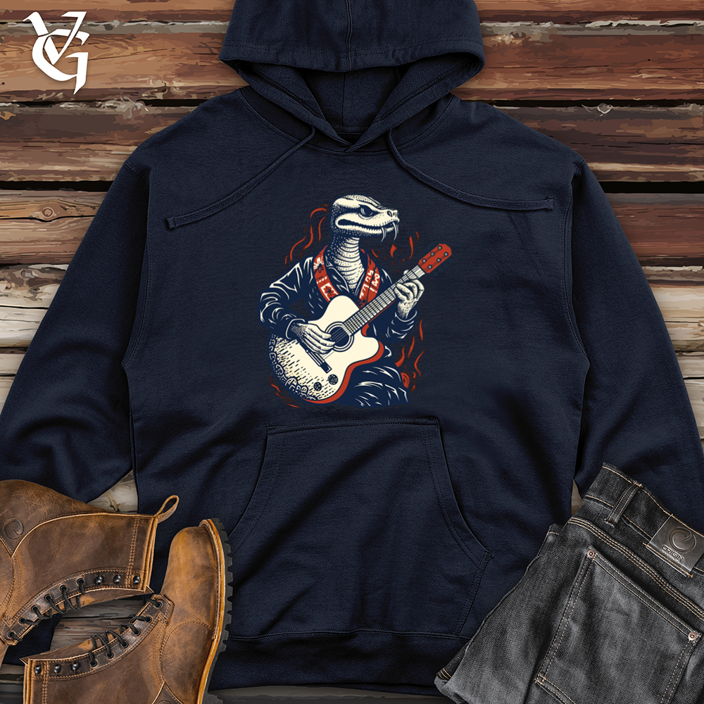 Viking Goods Snake Guitar Groove Midweight Hooded Sweatshirt Classic Navy / L