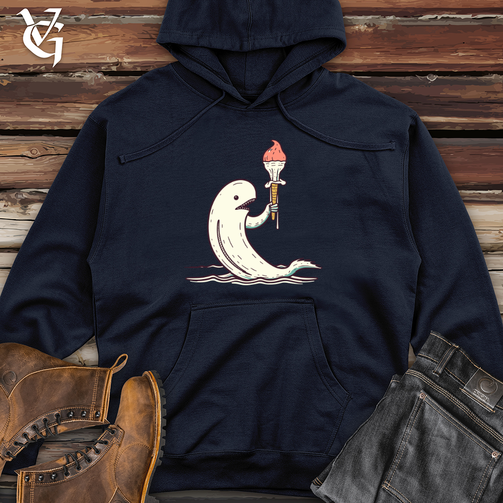 Viking Goods Tusked Treat Teeter Midweight Hooded Sweatshirt Classic Navy / L