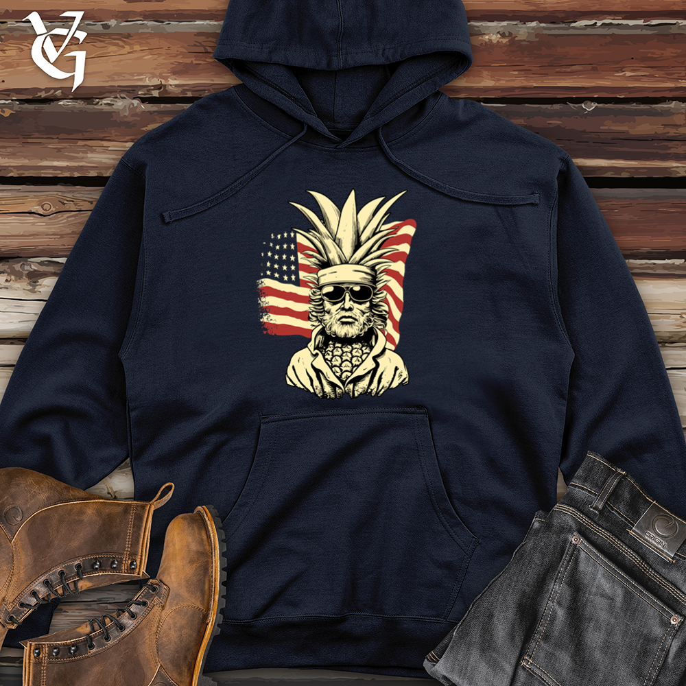 Viking Goods Vintage Army Pineapple Midweight Hooded Sweatshirt Classic Navy / L