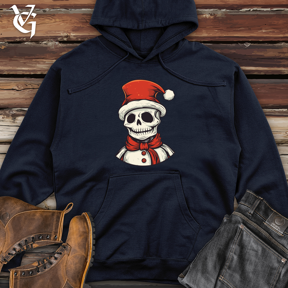 Viking Goods Vintage Santa Snowman Midweight Hooded Sweatshirt Classic Navy / L