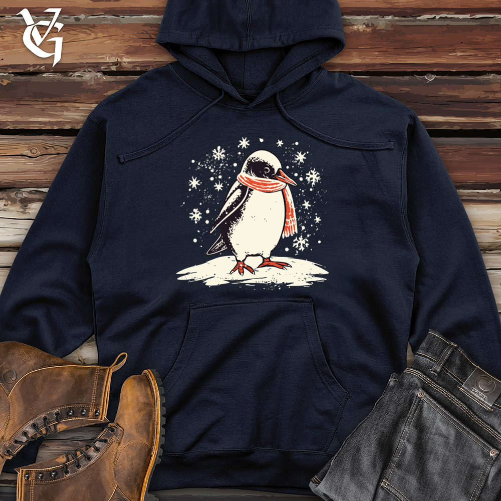 Viking Goods Vintage Snowy Penguin Midweight Hooded Sweatshirt Classic Navy / L