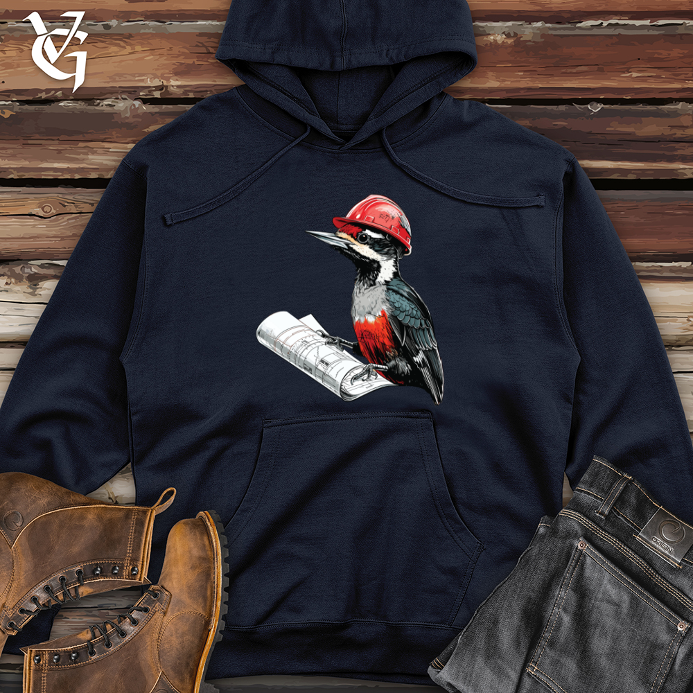 Viking Goods Woodpecker Project Planner Midweight Hooded Sweatshirt Classic Navy / L