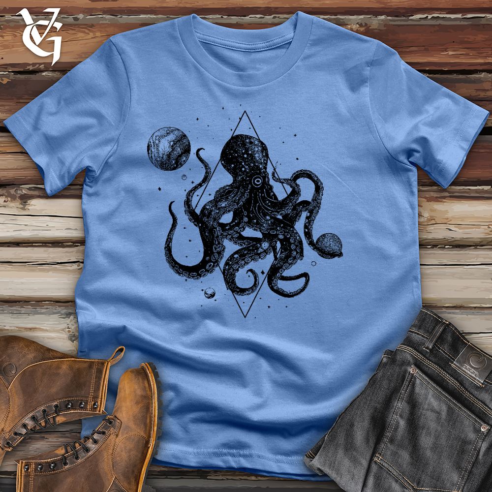 Viking Goods Cosmic Octopus Cotton Tee Columbia Blue / L