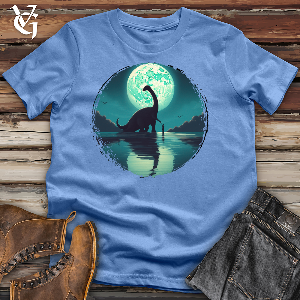 Viking Goods Dino Under The Moon Cotton Tee Columbia Blue / L