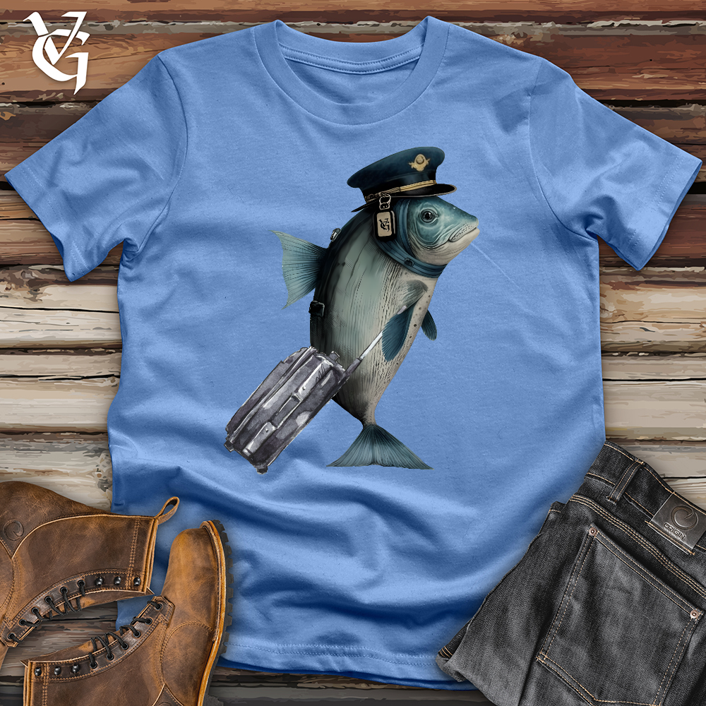Viking Goods Fish Pilot Cotton Tee Columbia Blue / L