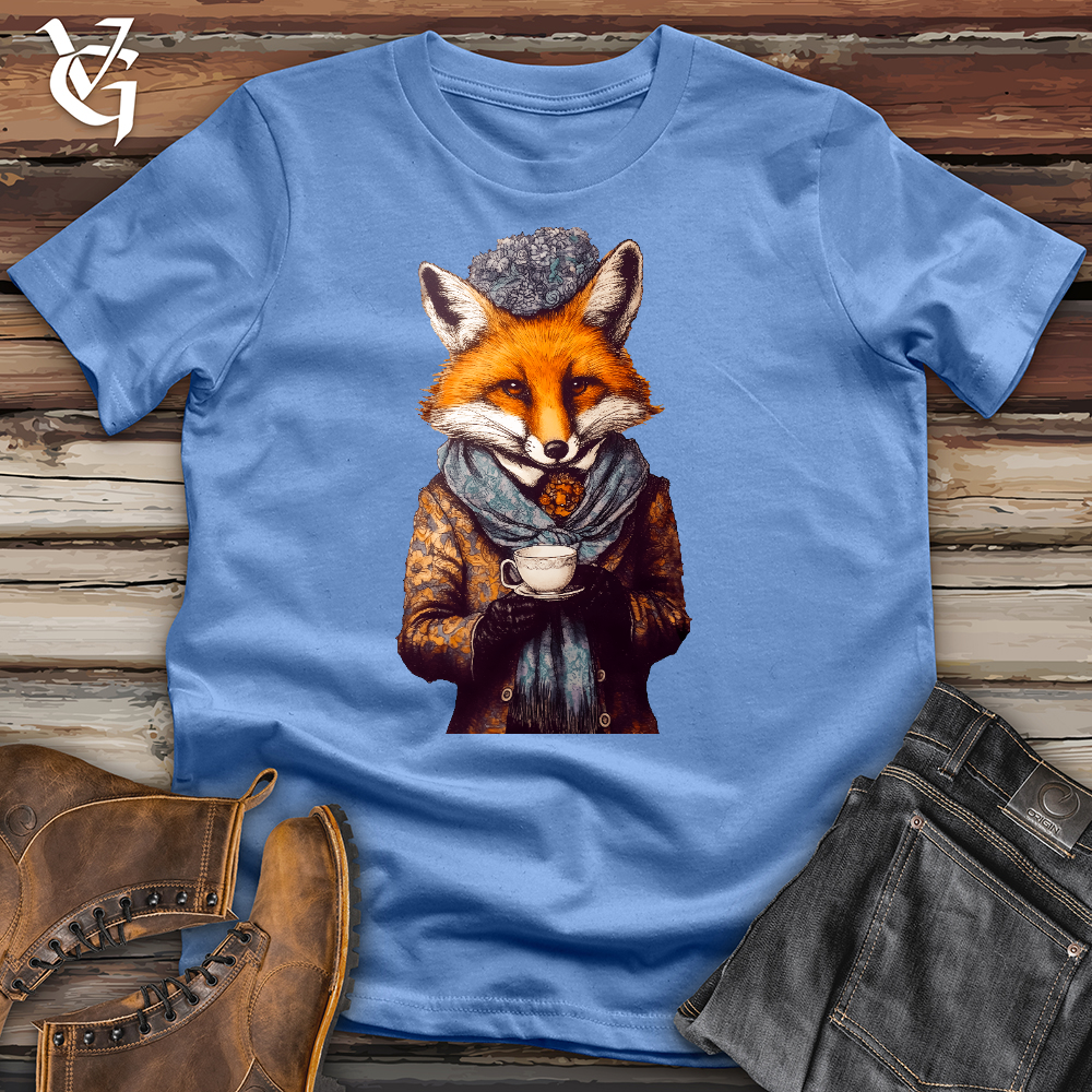 Viking Goods Fox Beanie Cotton Tee Columbia Blue / L