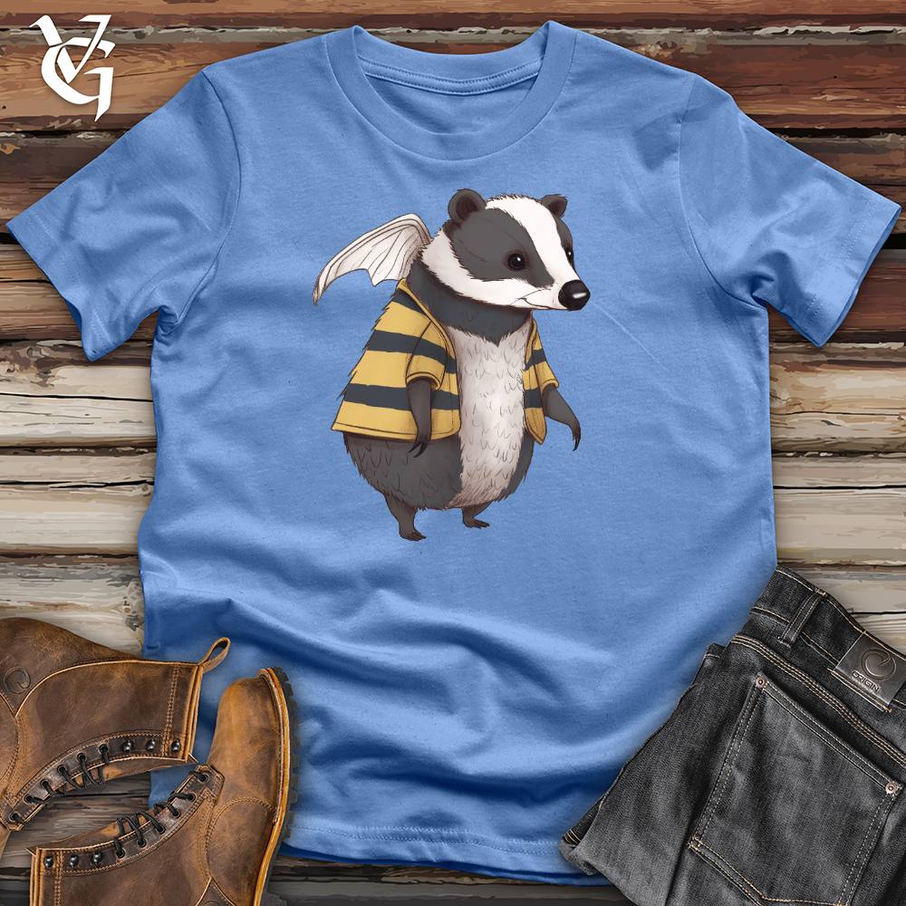 Viking Goods Honey Badger Bee Cotton Tee Columbia Blue / L