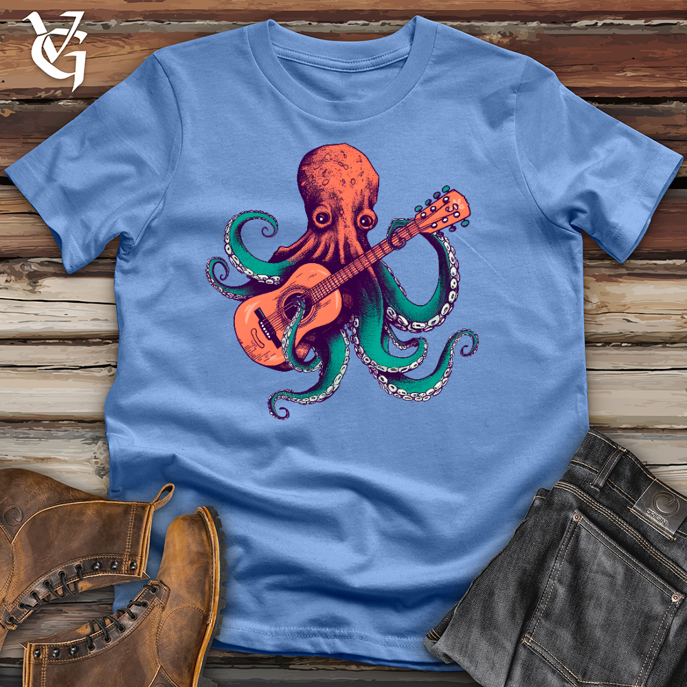 Viking Goods Octopus Guitarist Cotton Tee Columbia Blue / L