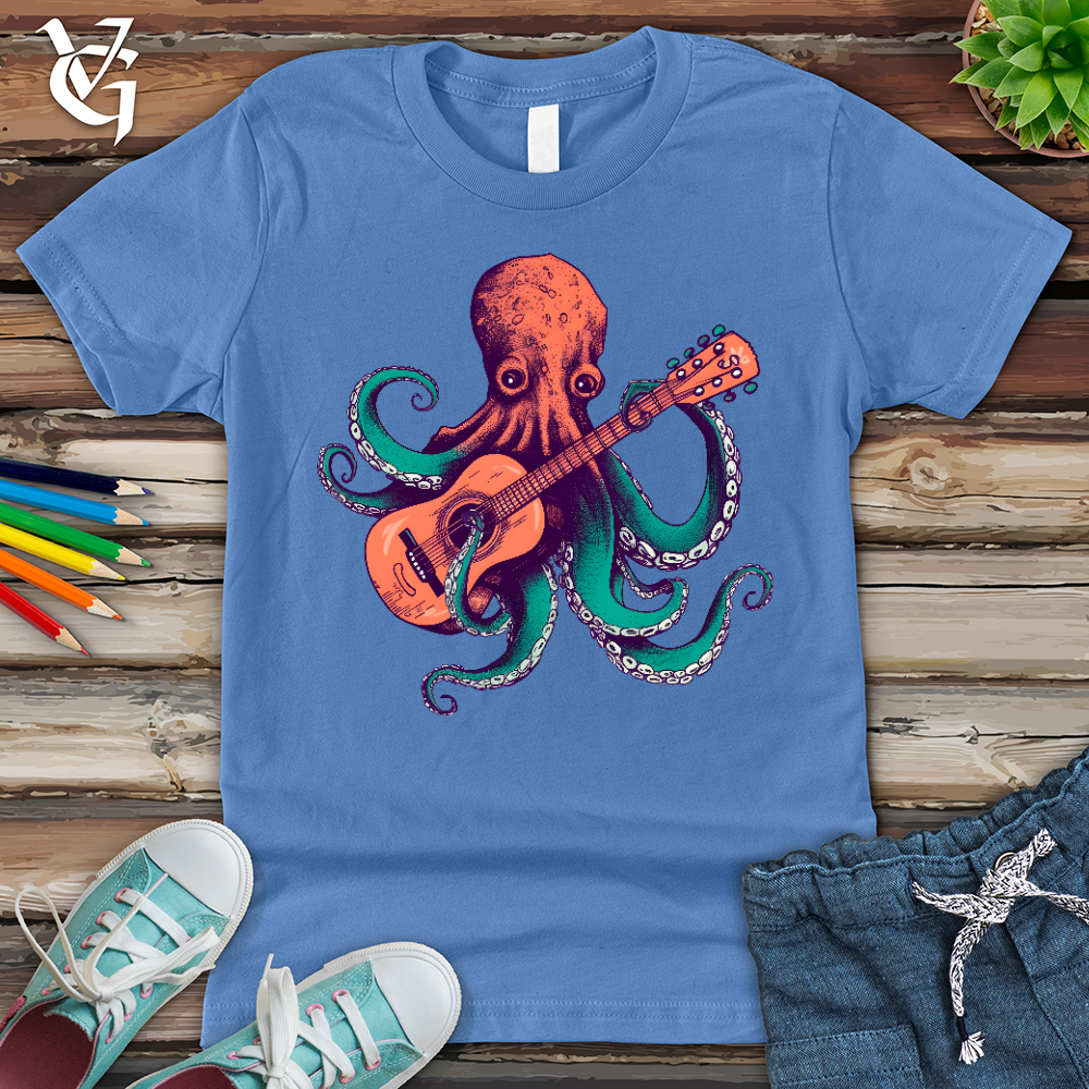 Viking Goods Octopus Guitarist Youth Tee Columbia Blue / L