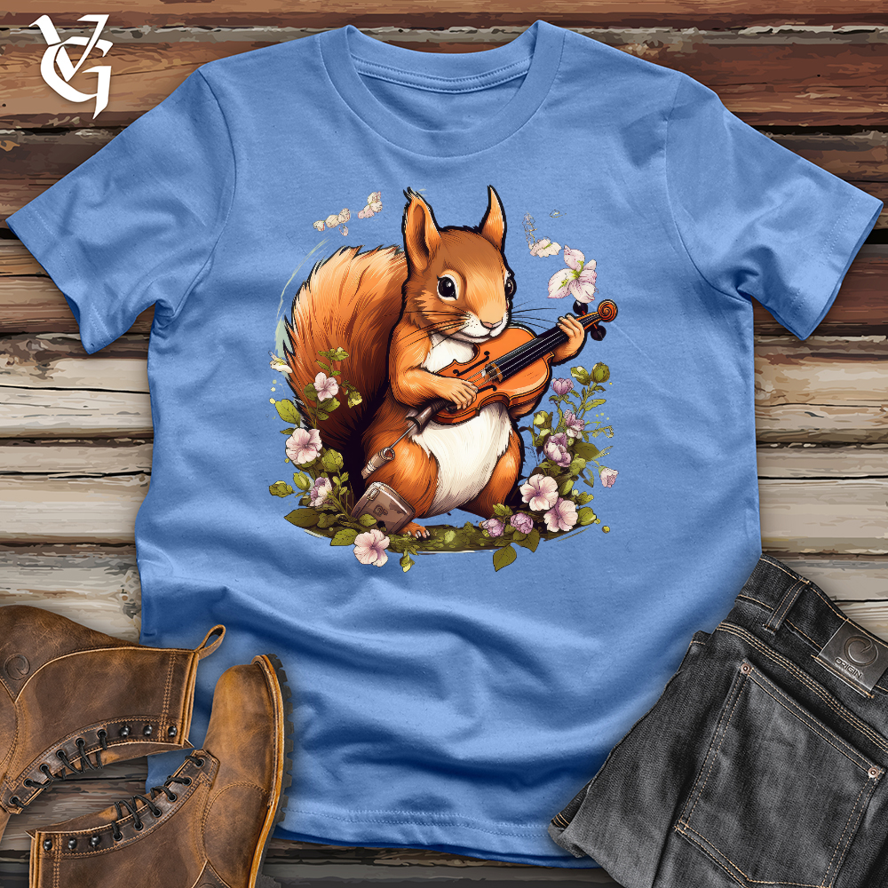 Viking Goods Squirrel Violinist Cotton Tee Columbia Blue / L