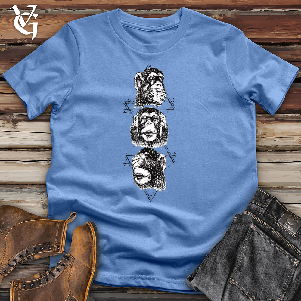 Viking Goods Three Monkeys Cotton Tee Columbia Blue / L