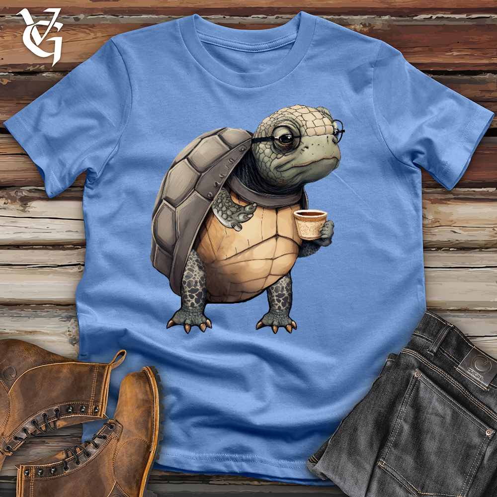 Viking Goods Turtle Tea Time Cotton Tee Columbia Blue / L