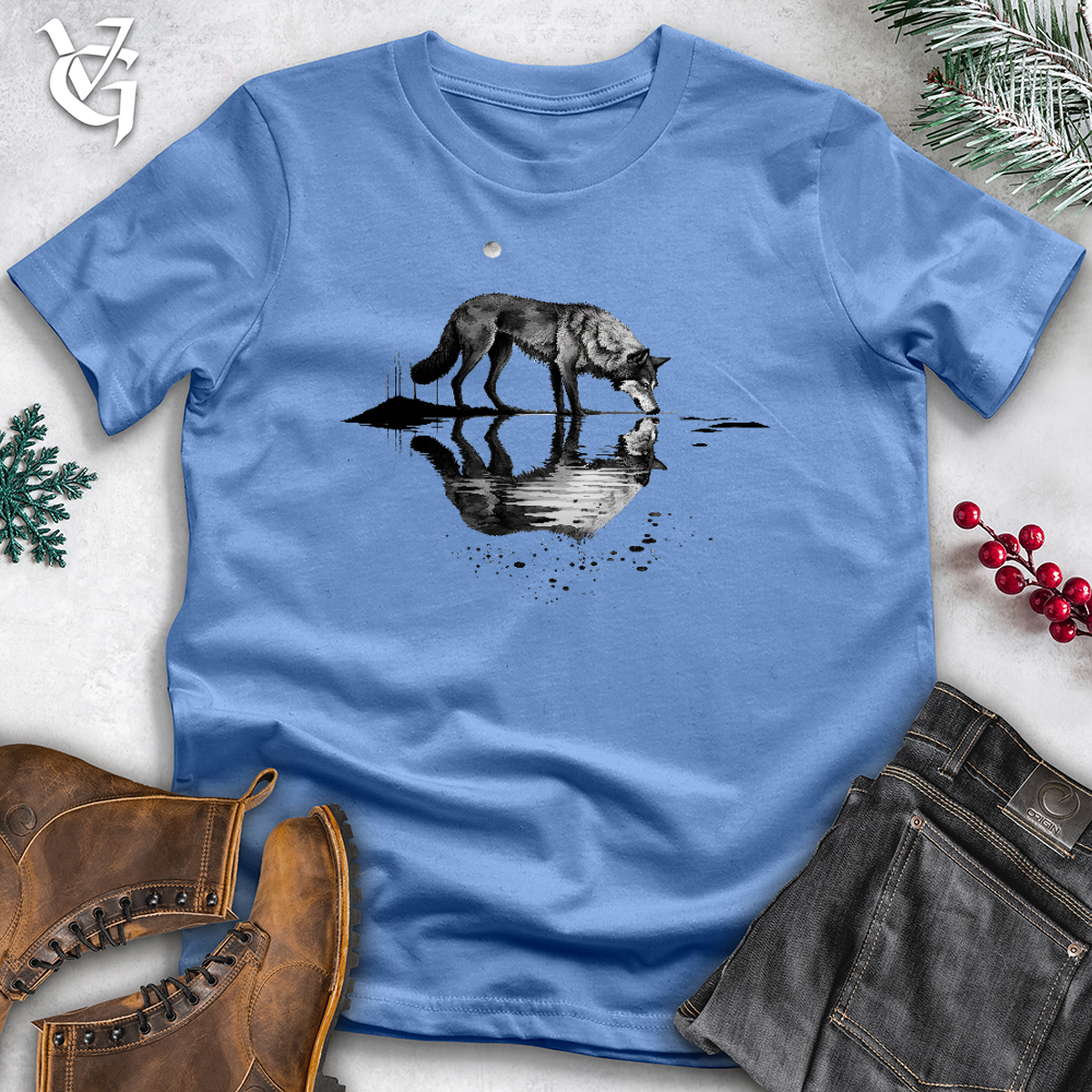 Viking Goods Wolf Reflection Cotton Tee Columbia Blue / L