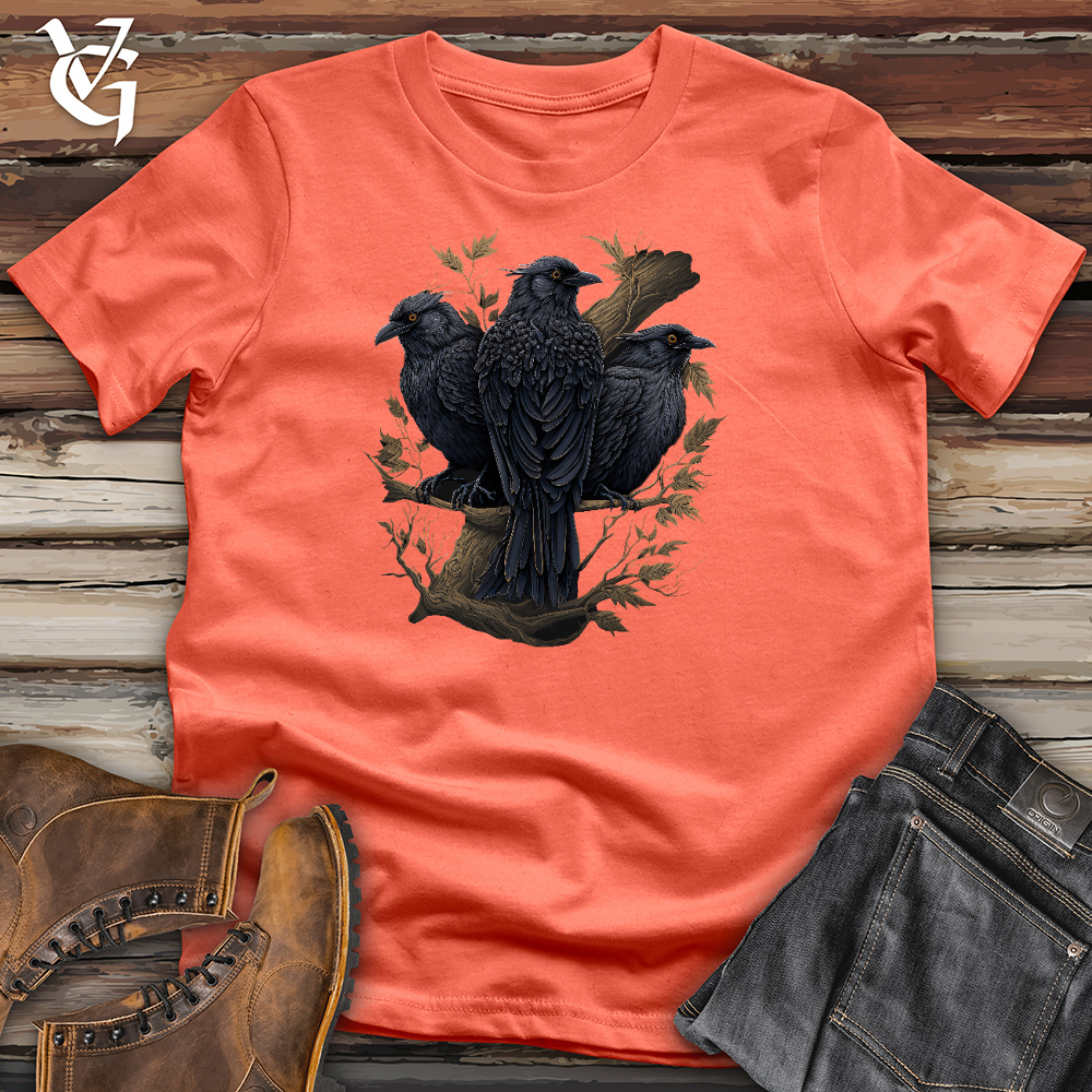 Viking Goods 3 Ravens Cotton Tee Coral / L
