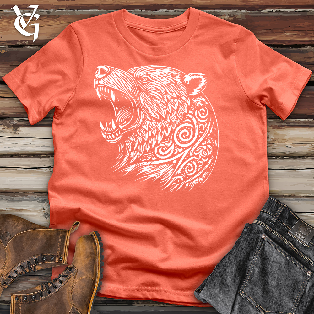 Viking Goods Back Off Bear Cotton Tee Coral / L
