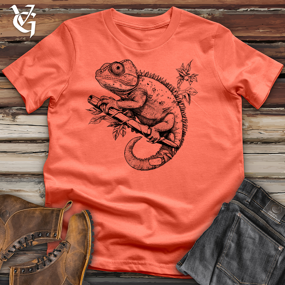 Viking Goods Chameleons Cotton Tee Coral / L