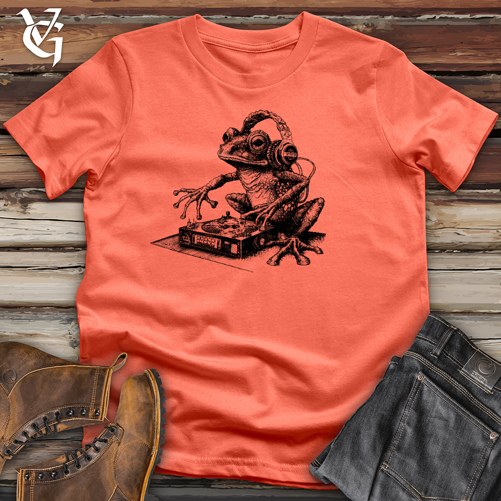 Viking Goods DJ Frog Cotton Tee Coral / L