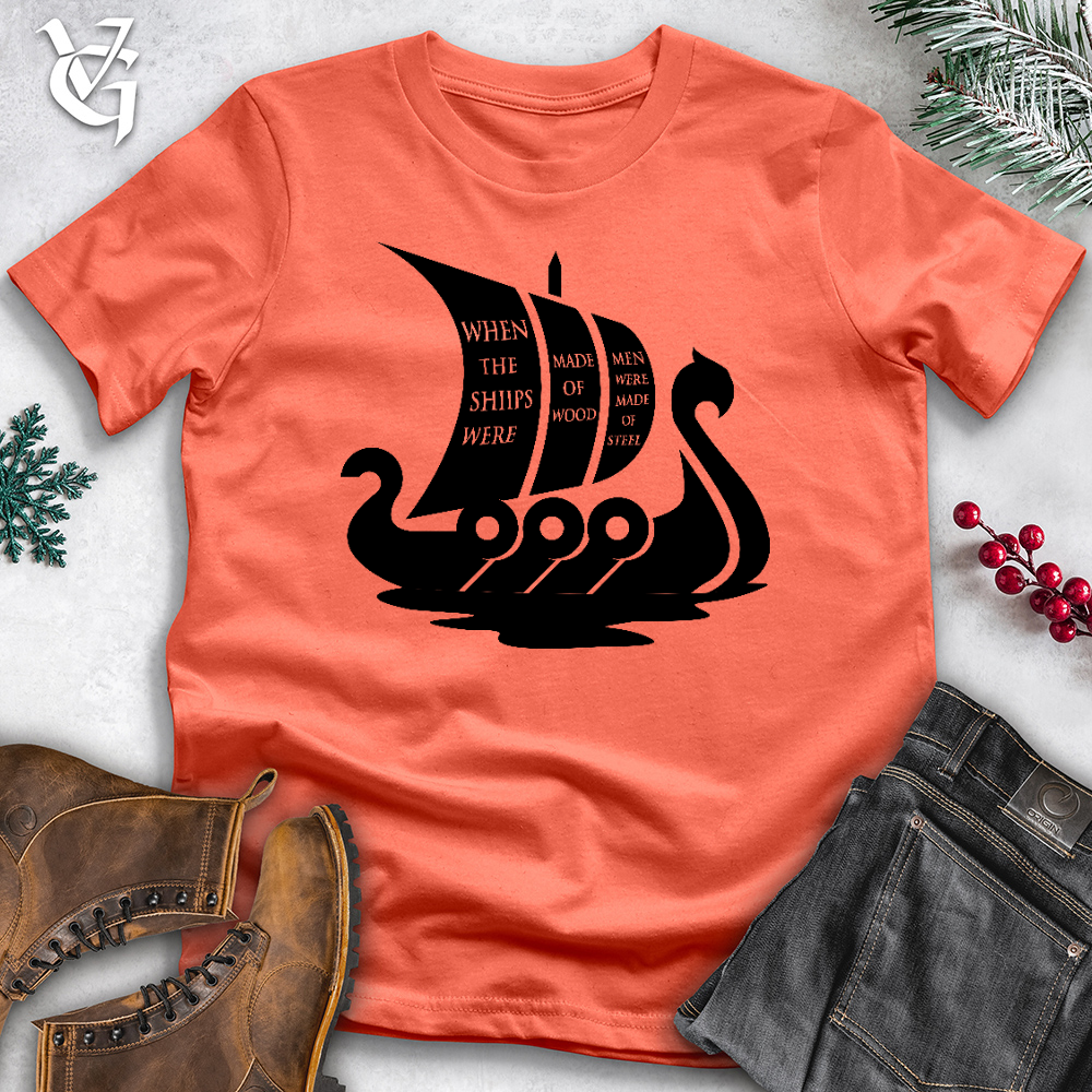 Viking Goods Made of Steel Cotton Tee Coral / L