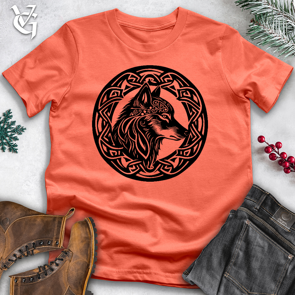Viking Goods Majestic Wolf Cotton Tee Coral / L