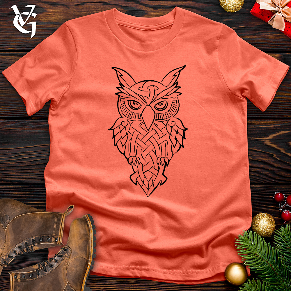 Viking Goods Owl Cotton Tee Coral / L