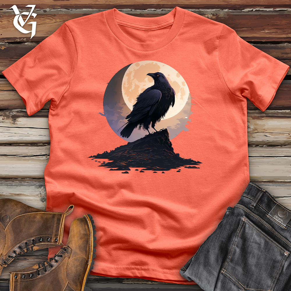 Viking Goods Raven Moon Kisses Cotton Tee Coral / L