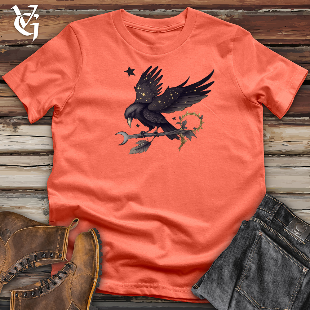 Viking Goods Raven with Arrow Cotton Tee Coral / L
