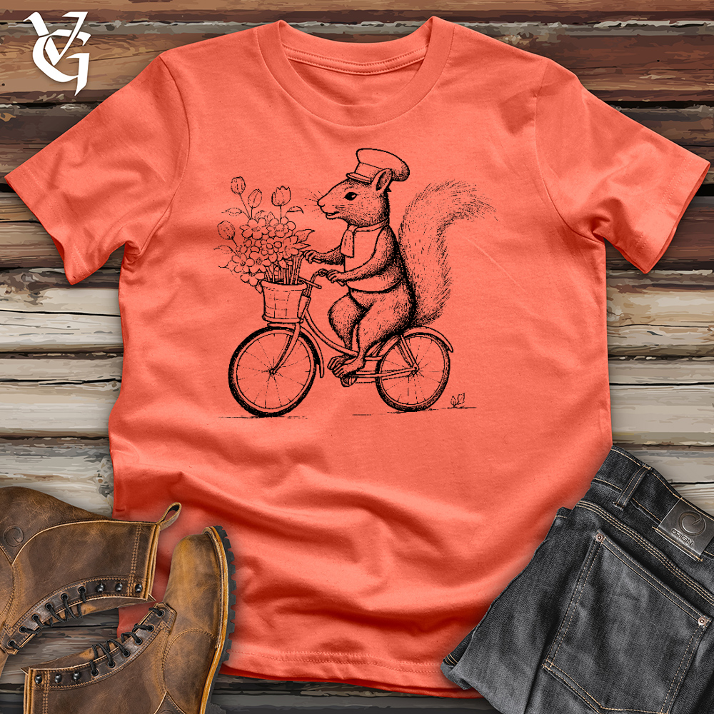 Viking Goods Squirrel Ride Cotton Tee Coral / L